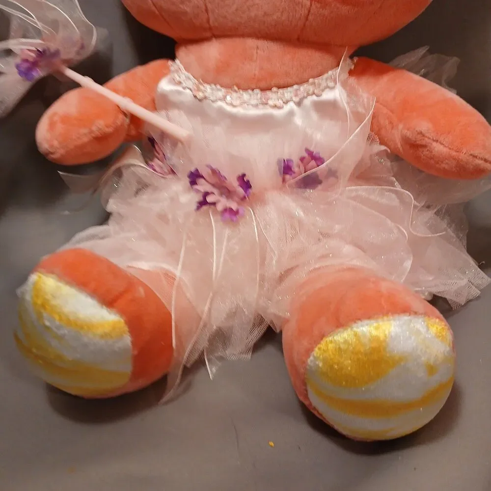 Build-A-Bear BAB Sanrio Hello Kitty Sunshine Coral Plush Fairy Outfit Wand Bow